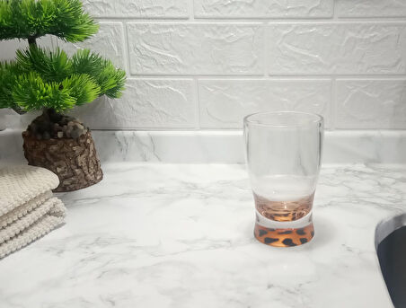 2 ADET DİŞ FIRÇALIK MACUN KABI LEOPAR AKRİLİK 6X6X11CM 270ML BANYO SETİ