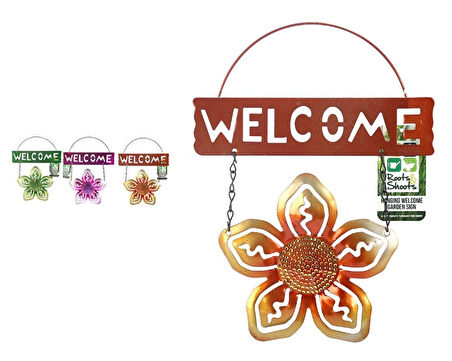 2 ADET BALKON VE BAHÇE HOŞGELDİNİZ TABELASI ALTIN ÇİÇEKLİ 26X20X0,2CM  DUVAR SÜSÜ BALKON,BAHÇE VE ODA DEKOR  HOŞGELDİNİZ TABLO,TABELA