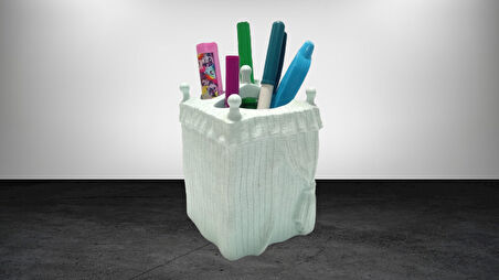 2 ADET KALEMLİK DENİZ FENERİ MODEL POLİRESİN OFİS GERECİ  7X7X12CM