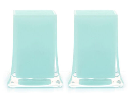 2 ADET KALEMLİK BUZ MAVİ RENKLİ OFİS GERECİ 6X6X10CM 300ML