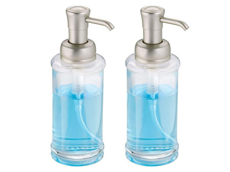 2 ADET CAM SIVI SABUNLUK ŞEFFAF  7x7x20cm 325ml