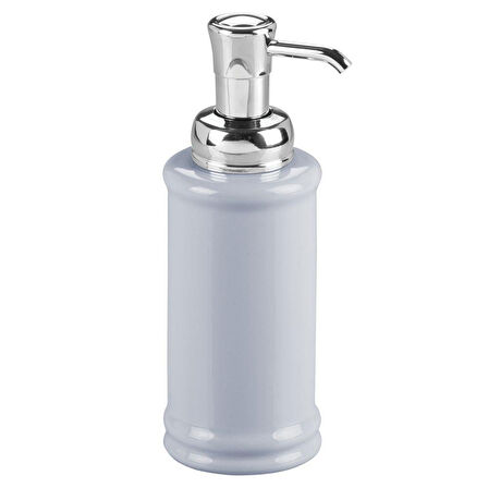 2 ADET PORSELEN SIVI SABUNLUK GRİ 7x7x20cm 355ml