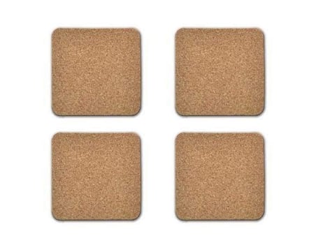 AHŞAP BARDAK ALTLIĞI 4 ADET ÇİÇEK DESEN 9x9cm
