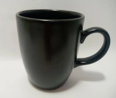 PORSELEN KUPA,BARDAK SİYAH RENKLİ  8x8x9,5cm