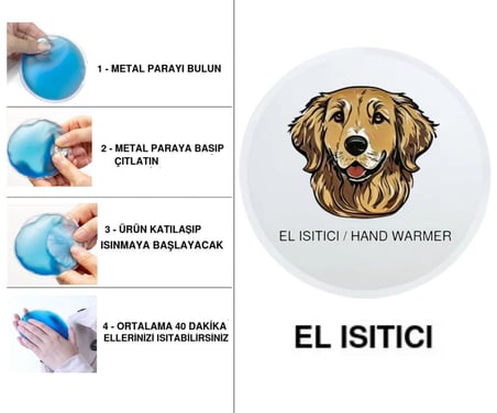SIA KAHVERENGİ KÖPEK CEP SOBASI,EL ISITICI,SICAK SU TORBASI PVC  10x9,5cm
