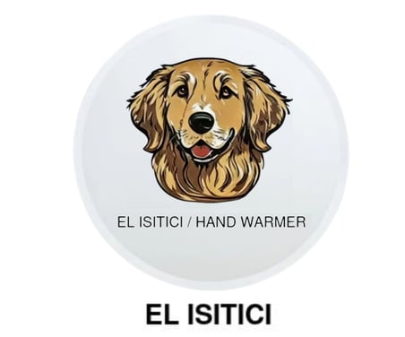 SIA KAHVERENGİ KÖPEK CEP SOBASI,EL ISITICI,SICAK SU TORBASI PVC  10x9,5cm