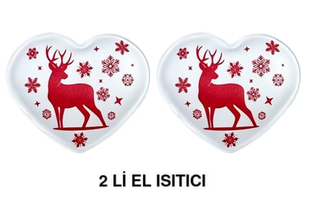 SIA 2 ADET KARDA GEYİK CEP SOBASI,EL ISITICI,SICAK SU TORBASI PVC  9cm