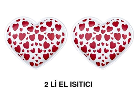 SIA 2 ADET KÜÇÜK KALPLER CEP SOBASI,EL ISITICI,SICAK SU TORBASI PVC  9cm