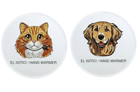 SIA 2 ADET KEDİ VE KÖPEK CEP SOBASI,EL ISITICI,SICAK SU TORBASI PVC  10x9,5cm