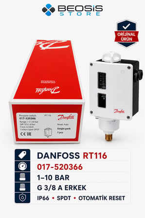 DANFOSS 017-520366 RT116 (1/10 BAR) PRESOSTAT