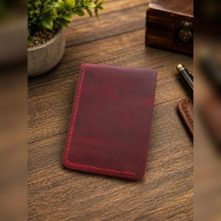 Hakiki Deri Çıtçıtlı Kartlık Cüzdan