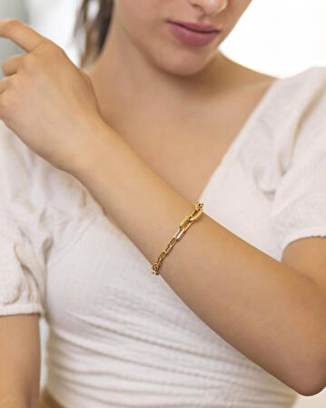 Yiğitbaşı Gold 14 Ayar Fancy Bileklik