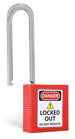 Eked Güvenlik Kilidi Bbu Loto Sl74ss Çelik Kanca 74mm Kırmızı Renk