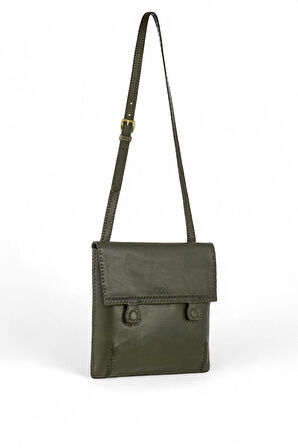 Gön Gümüşlük Yeşil Kadın Çapraz Askılı Çanta 01 Gümüşlük