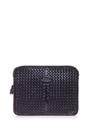 Gön Peke Siyah Deri Kadın Çapraz Askılı Çanta 042 Peke