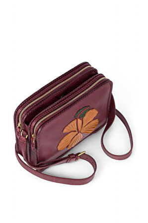 Gön Handmade Mor Kadın Çapraz Askılı Çanta Cem