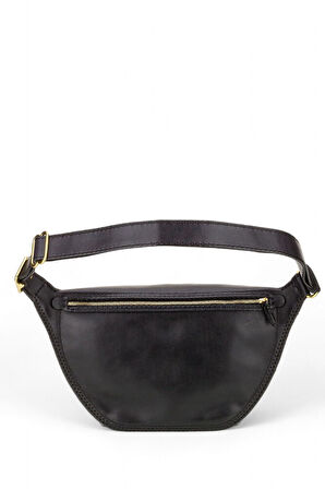 Gön Enya Siyah Deri Kadın Bel Çantası 04 170 Enya