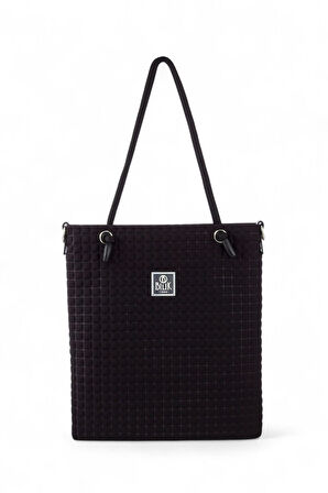 Bilik Deri Scuba Siyah Kadın Omuz Çantası BARBIE