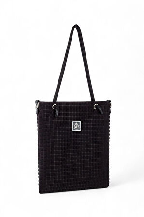 Bilik Deri Scuba Siyah Kadın Omuz Çantası BARBIE