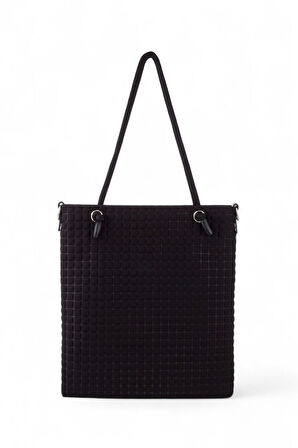 Bilik Deri Scuba Siyah Kadın Omuz Çantası BARBIE