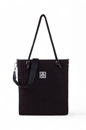 Bilik Deri Scuba Siyah Kadın Omuz Çantası BARBIE