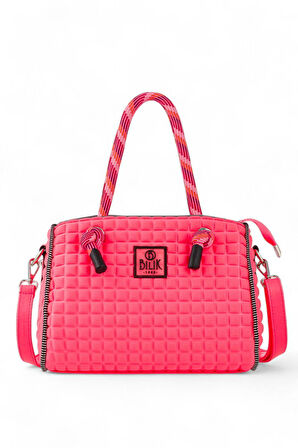 Bilik Deri Scuba Pembe Kadın El Çantası SPEEDY-M