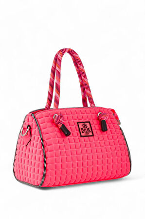 Bilik Deri Scuba Pembe Kadın El Çantası SPEEDY-M