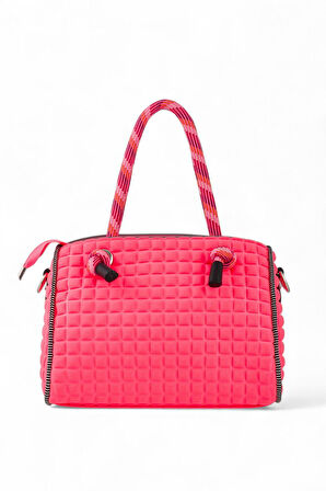 Bilik Deri Scuba Pembe Kadın El Çantası SPEEDY-M