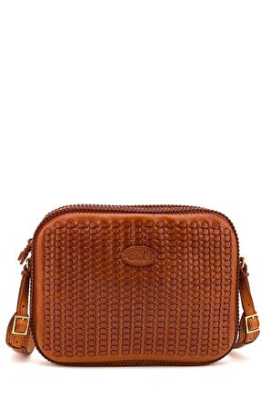 Gön  Taba Deri Kadın Çapraz Askılı Çanta 187 TOSU