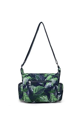 Smart Bags Krinkıl Lacivert/Yeşil Kadın Çapraz Askılı Çanta SMB1008