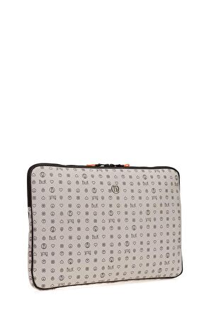 Bilik Deri Monogram Gri Unisex Laptop & Evrak Çantası LAPTOP-MN 15,6"