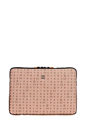 Bilik Deri Monogram Pembe Unisex Laptop & Evrak Çantası LAPTOP-MN 15,6"