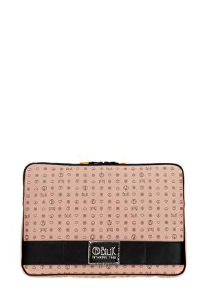 Bilik Deri Monogram Pembe Unisex Laptop & Evrak Çantası LAPTOP-MN 15,6"