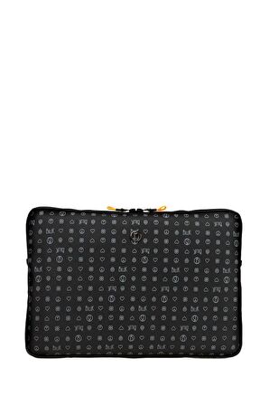 Bilik Deri Monogram Siyah Unisex Laptop & Evrak Çantası LAPTOP-MG 15,6"