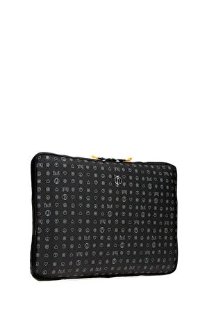 Bilik Deri Monogram Siyah Unisex Laptop & Evrak Çantası LAPTOP-MG 15,6"