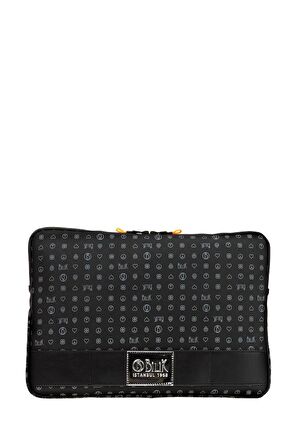 Bilik Deri Monogram Siyah Unisex Laptop & Evrak Çantası LAPTOP-MG 15,6"