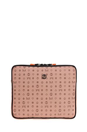 Bilik Deri Monogram Pembe Unisex Laptop & Evrak Çantası TABLET-MN 12"