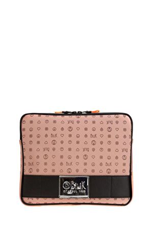 Bilik Deri Monogram Pembe Unisex Laptop & Evrak Çantası TABLET-MN 12"