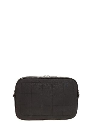 Bilik Deri Monogram Siyah Kadın Çapraz Askılı Çanta İV Z-25-MG