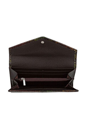 Bilik Deri  Kahve Yılan Deri Kadın Cüzdan BSH 3071