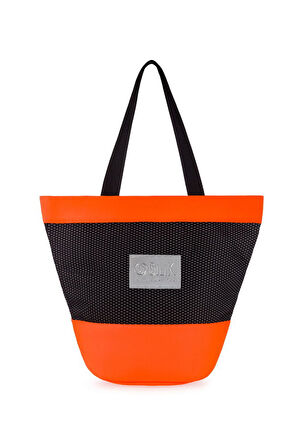 Bilik Deri  Turuncu Kadın Plaj Çantası Plaj-ZL