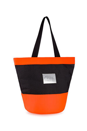 Bilik Deri  Turuncu Kadın Plaj Çantası Plaj-ZL