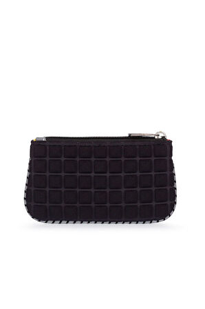 Bilik Deri Scuba Bozuk Paralık Siyah Kadın Cüzdan ZİP