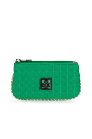 Bilik Deri Scuba Bozuk Paralık Yeşil Kadın Cüzdan ZİP