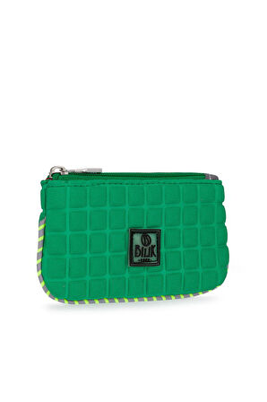 Bilik Deri Scuba Bozuk Paralık Yeşil Kadın Cüzdan ZİP