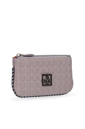 Bilik Deri Scuba Bozuk Paralık Gri Kadın Cüzdan ZİP