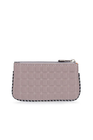 Bilik Deri Scuba Bozuk Paralık Gri Kadın Cüzdan ZİP