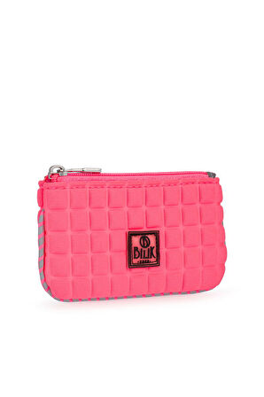 Bilik Deri Scuba Bozuk Paralık Pembe Kadın Cüzdan ZİP