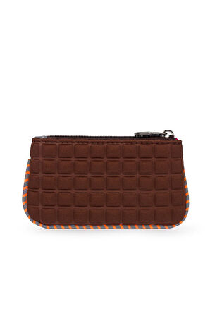 Bilik Deri Scuba Bozuk Paralık Kahve Kadın Cüzdan ZİP