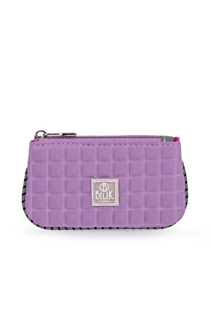 Bilik Deri Scuba Bozuk Paralık Lila Kadın Cüzdan ZİP